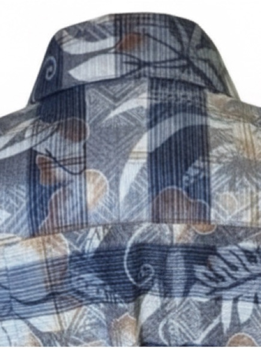Zanella Men’s Button Down Shirt | Blue | Abstract Luxury | Large | Made in Italy - Picture 10 of 16